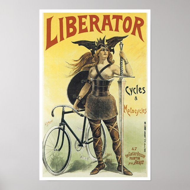 Póster Ciclos liberadores y motocicletas (Frente)
