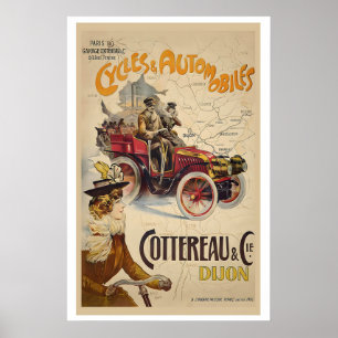 Póster Ciclos y Automóviles Cottereau et Cie, Dijon