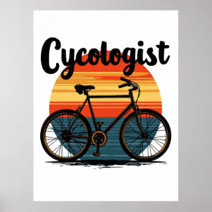 Póster Cicólogo: Tee de ciclista energético - para ciclis