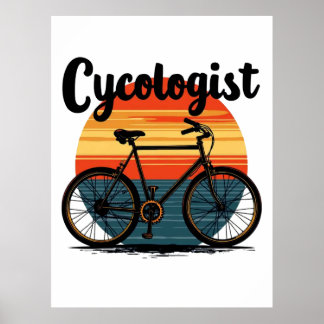 Póster Cicólogo: Tee de ciclista energético - para ciclis