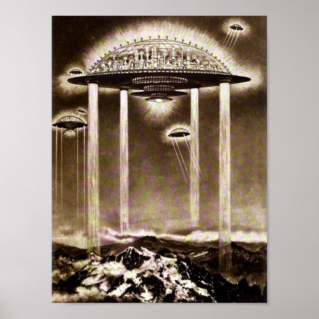 Póster Cidades de la ciencia ficción de 1922 (Frente)