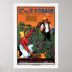 Póster Cie De St.Gobain Grape Vintage Food and Art
