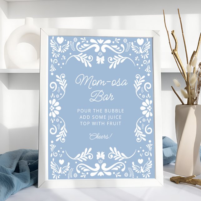 Póster Cielito Lindo Mexicano Azul Baby Shower Mom-osa Ba (Subido por el creador)