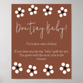 Póster Cielito Lindo mexicano no dice juego de Baby Showe