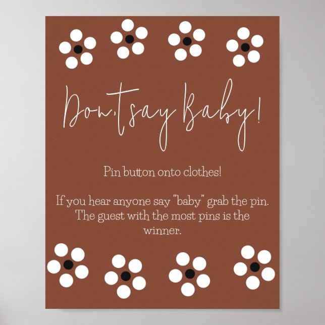 Póster Cielito Lindo mexicano no dice juego de Baby Showe (Frente)