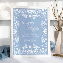 Póster Cielito mexicano Lindo Baby Shower Diaper Raffle