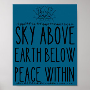 Póster Cielo Arriba Tierra Abajo Paz Dentro Camiseta Dive