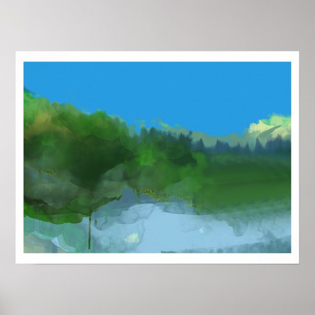 Póster cielo azul (Frente)