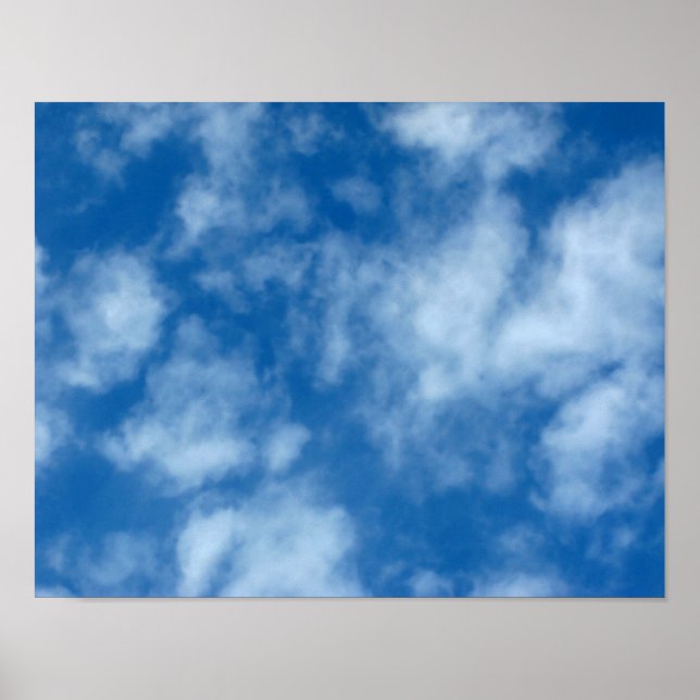 Póster Cielo azul con fotografía de la naturaleza de las  (Frente)