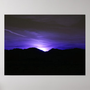 Póster Cielo azul de medianoche