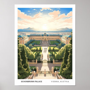 Póster Cielo azul en el Palacio de Schonbrunn Viena Austr