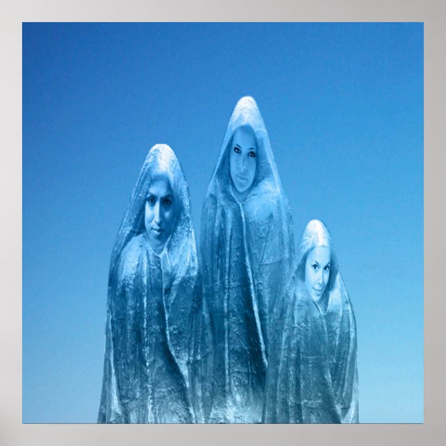 Póster Cielo azul helado (Frente)