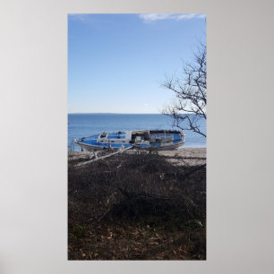 Póster Cielo azul naufragado