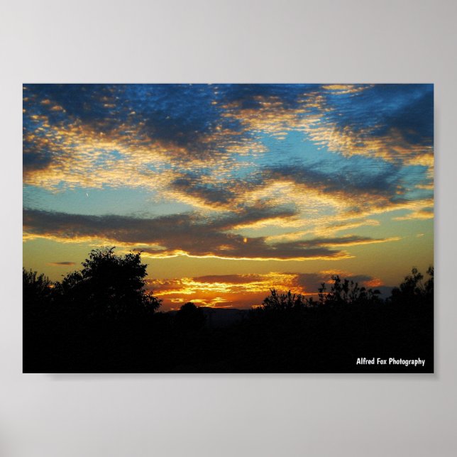 Póster Cielo Crepuscular Ondulado (Frente)