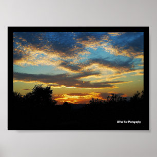 Póster Cielo Crepuscular Ondulado
