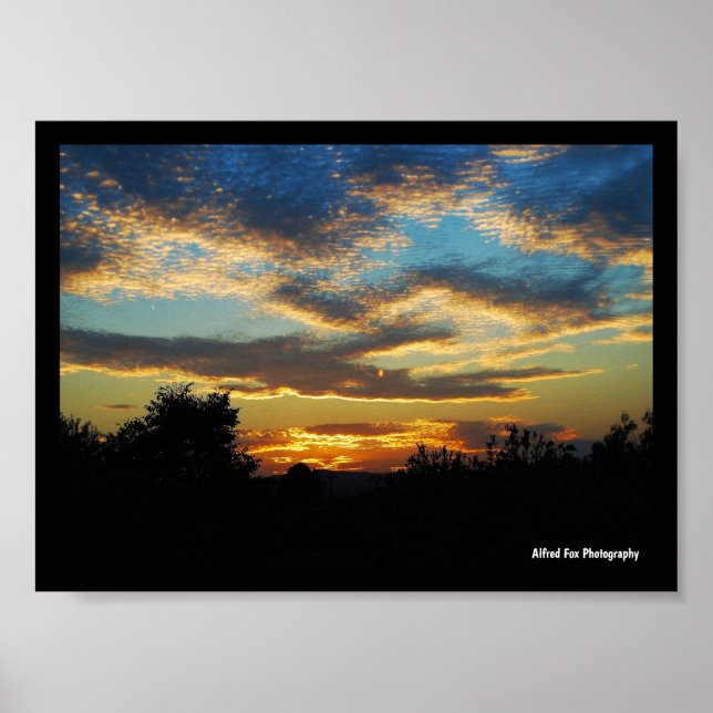 Póster Cielo Crepuscular Ondulado (Frente)