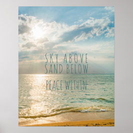 Póster Cielo de la salida de la playa por encima de la pa