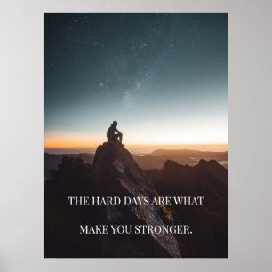 Póster Cielo de montaña motivacional