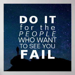 Póster Cielo de motivación inspirador de las estrellas de