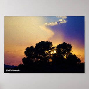 Póster Cielo de puesta de sol eléctrica