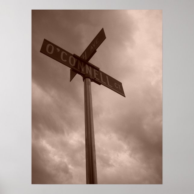 Póster Cielo de tormenta en el tribunal de Oconnell (Frente)