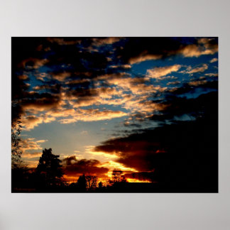 Póster Cielo en llamas II