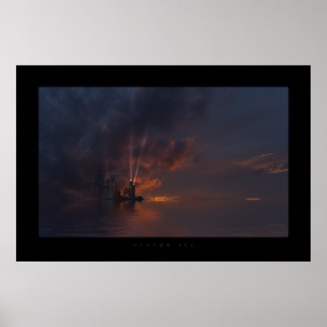 Póster cielo naranja (Frente)