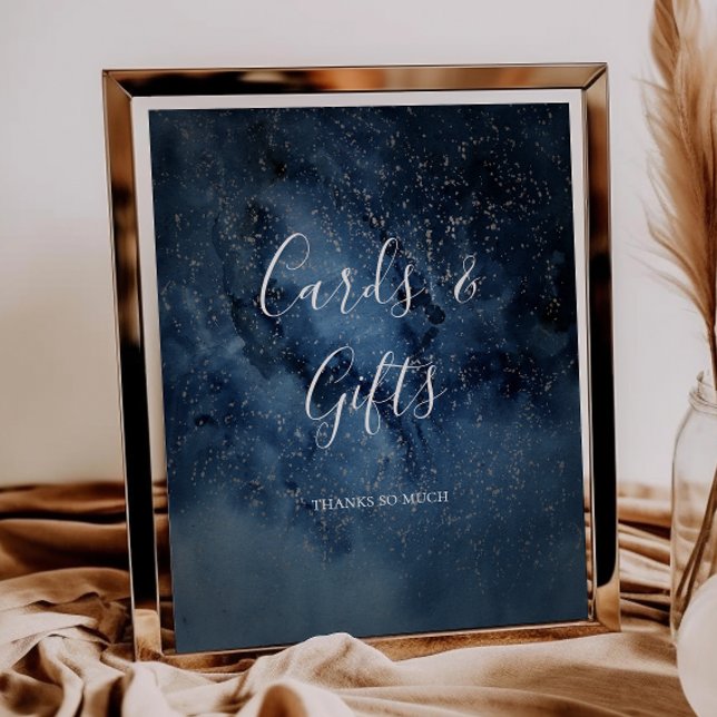 Póster Cielo Nocturno Celeste | Letrero de Tarjetas y Reg (Subido por el creador)
