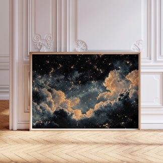 Póster Cielo nocturno con estrellas
