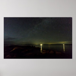 Póster Cielo nocturno sobre la bahía de Gouldsboro, Maine