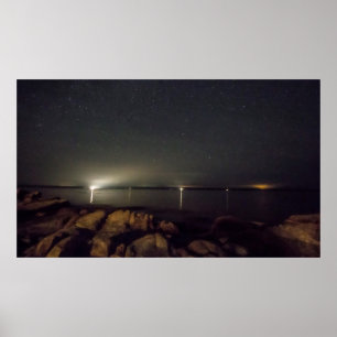 Póster Cielo nocturno sobre la bahía de Gouldsboro, Maine
