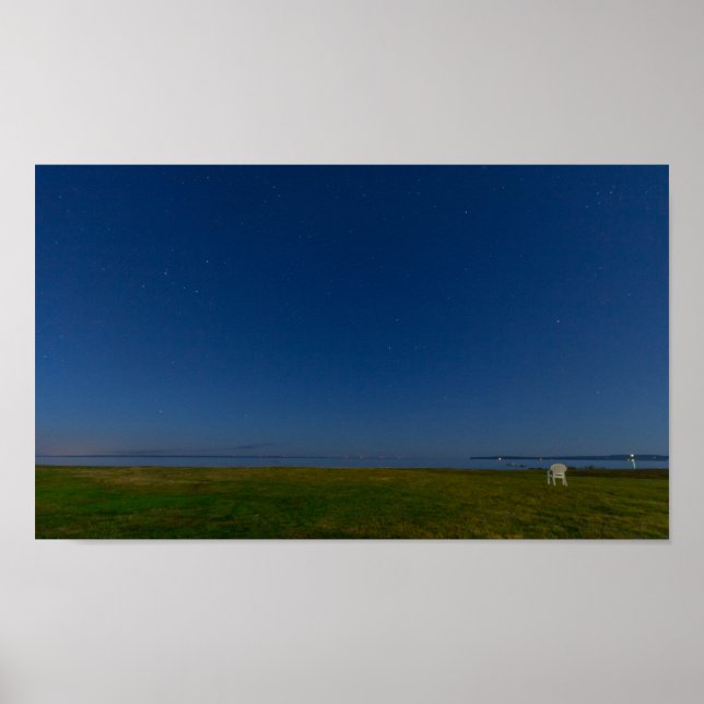 Póster Cielo nocturno, St. Ignace, Michigan (Frente)