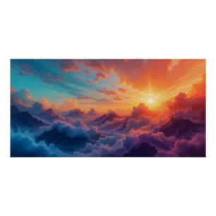 Póster Cielo Océano