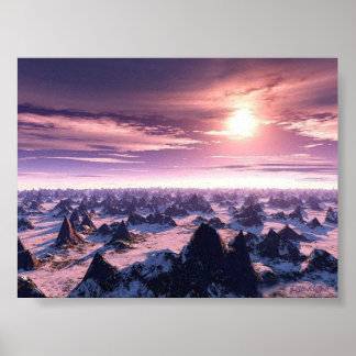 Póster Cielo púrpura
