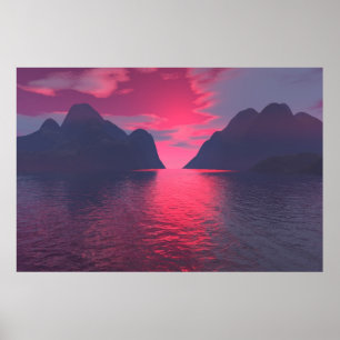 Póster Cielo rojo