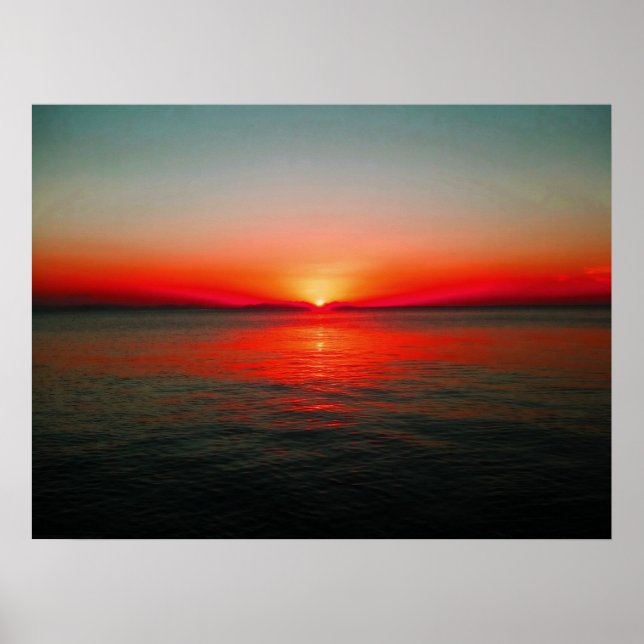 Póster Cielo rojo de noche (Frente)