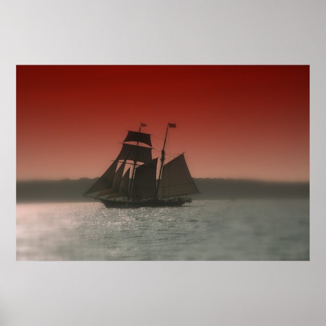 Póster Cielo rojo Shenandoah (Frente)