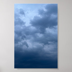 Póster Cielo tormentoso oscuro y dramático fotografía de