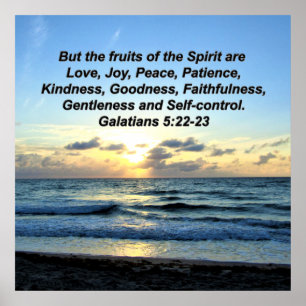 PÓSTER CIELOS AZULES GALATIANOS 5 FRUTAS DEL ESPÍRITU