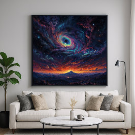 Póster Cielos cósmicos - Estilo Ilustracion cósmico