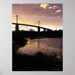 Póster Cielos de sol en el puente Westgate Bridge, Poster