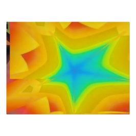 Póster Cielos dorados - Arte abstracto de Ken Gage