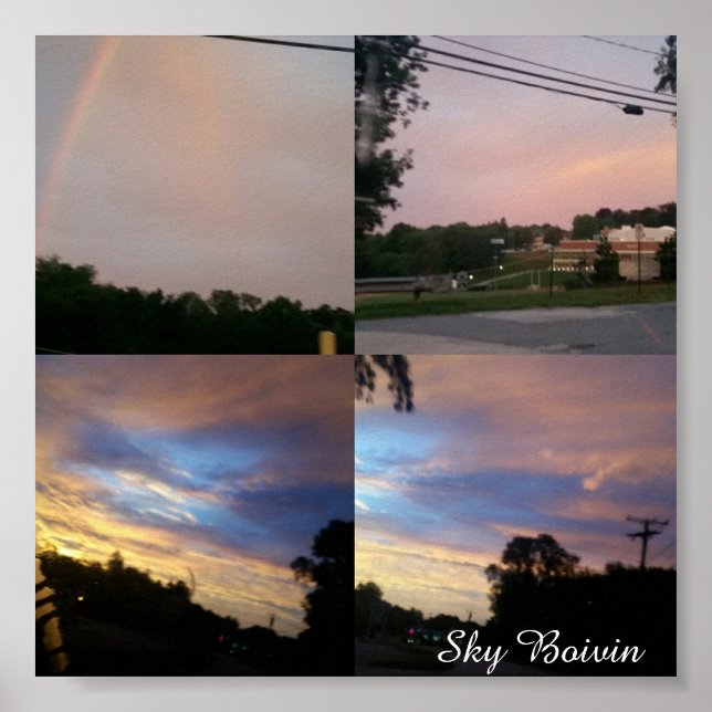 Póster cielos matutinos (Frente)
