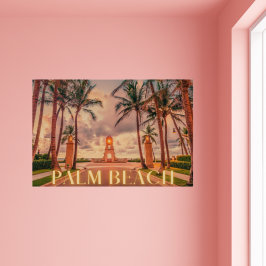 Póster Cielos rosados de Palm Beach