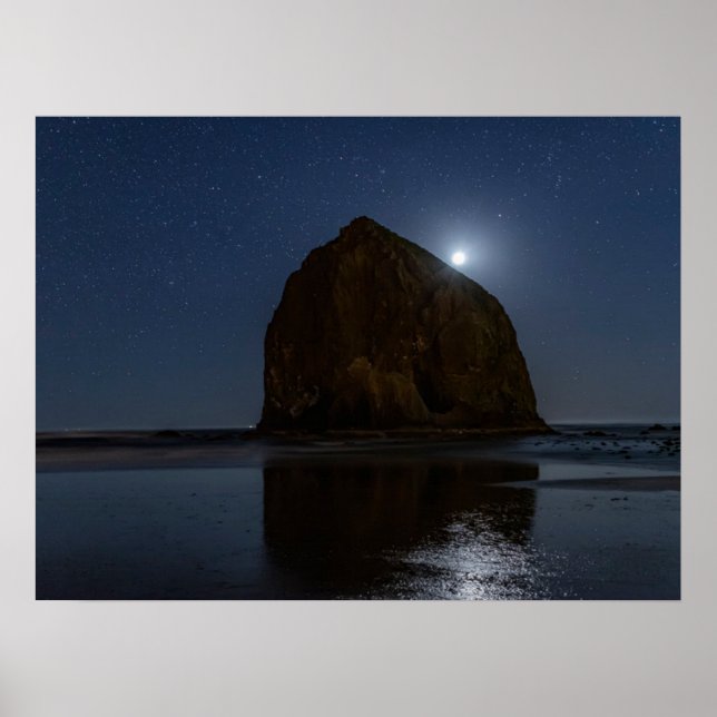 Póster Cielos sobre la roca Haystack | Playa de Cannon, O (Frente)