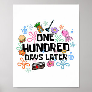 Póster Cien Días Después Del Cien Día De La Escuela