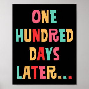 Póster Cien Días Después Del Cien Día Del Profesor Escola