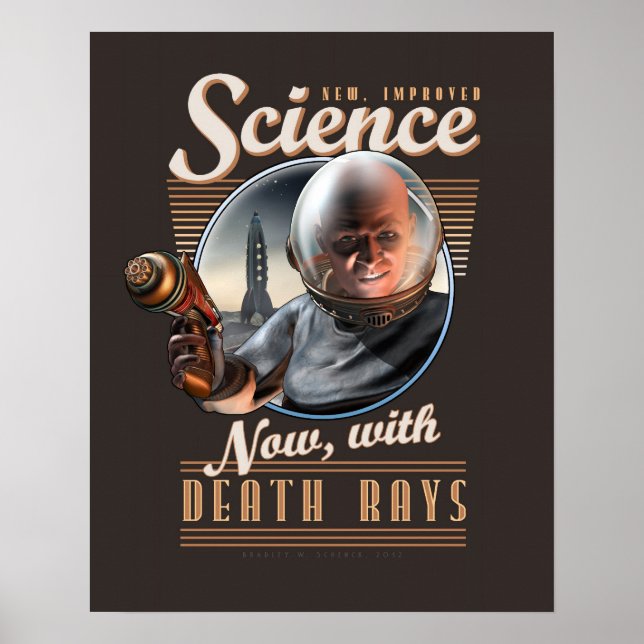 Póster CIENCIA: ¡Ahora, con los rayos de la muerte! poste (Frente)