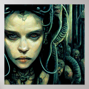 Póster Ciencia Chica de tecnología alienígena ficción