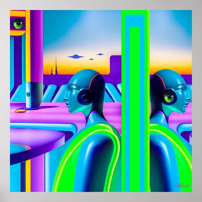 Póster Ciencia de ciencia ficción Ken Gage Future Spectru (Frente)